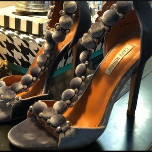 Cape Robbin Velvet & Studded Heels